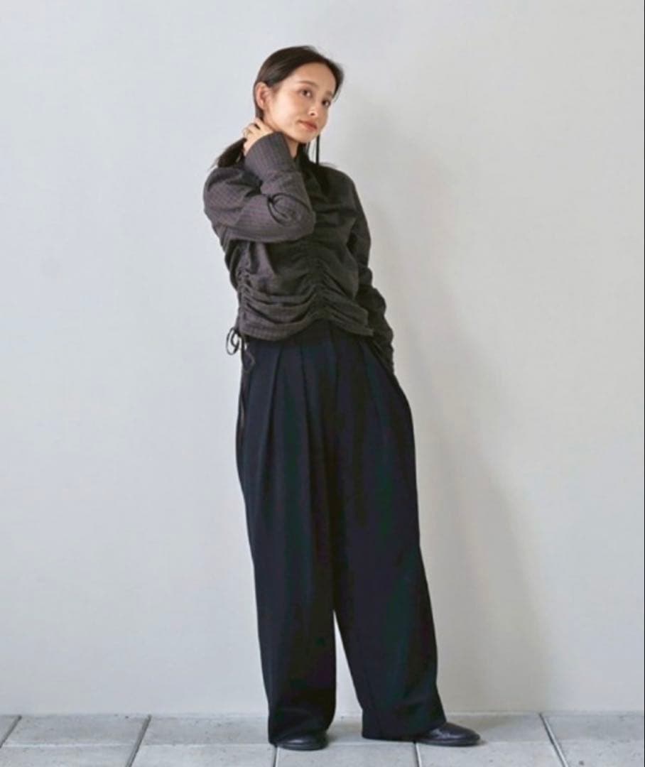 【美品】TODAYFUL Checkgather Compact Blouse