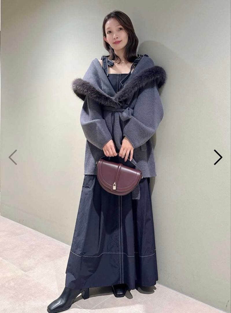 ♡新品タグ付き♡ファーフードニットコート♡
