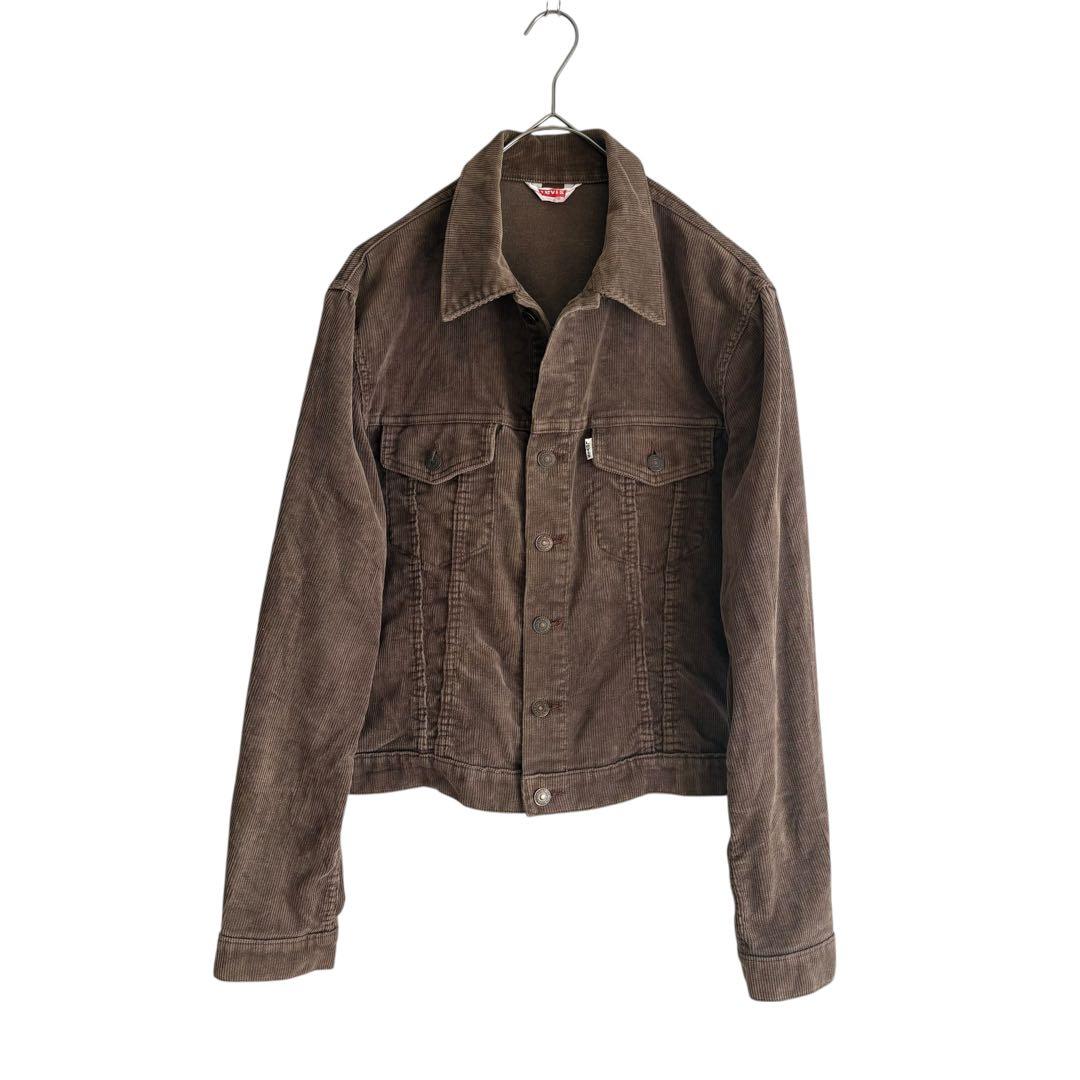 70sフランス製Levi’sコーデュロイジャケット白タブ 小文字eブラウン3rd