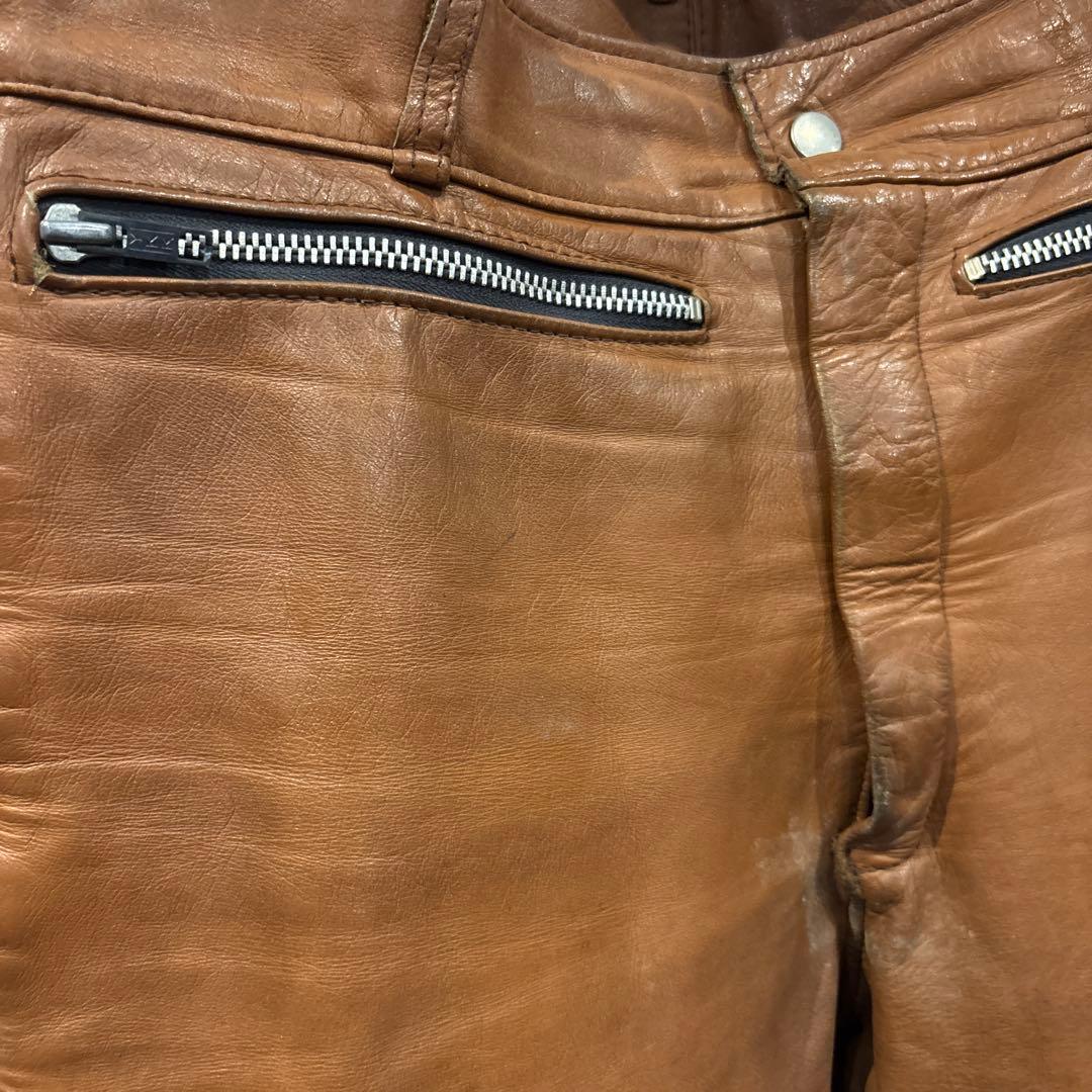 70s ヴィンテージ UK HONDA ライダース レザー ジャケット 上下