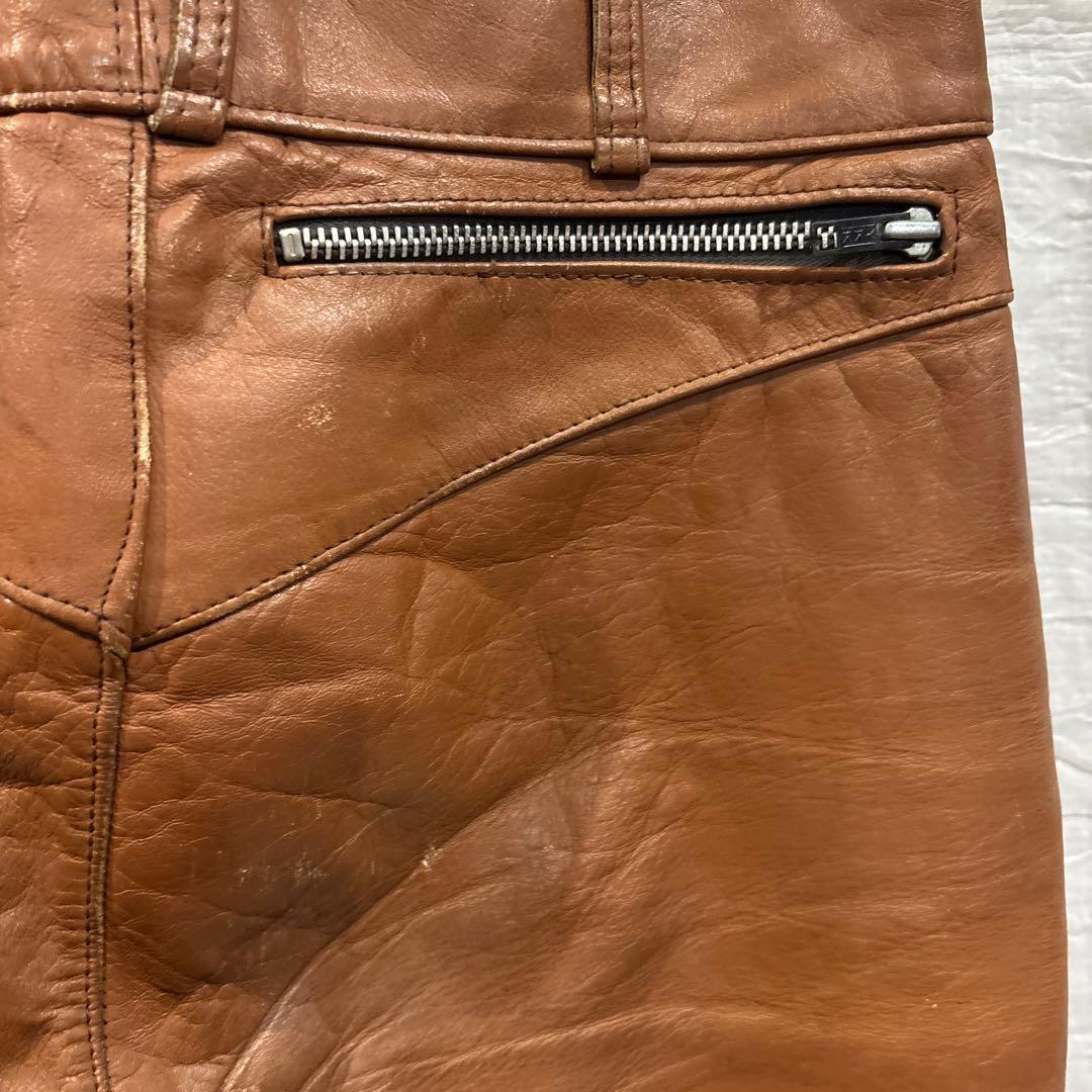 70s ヴィンテージ UK HONDA ライダース レザー ジャケット 上下