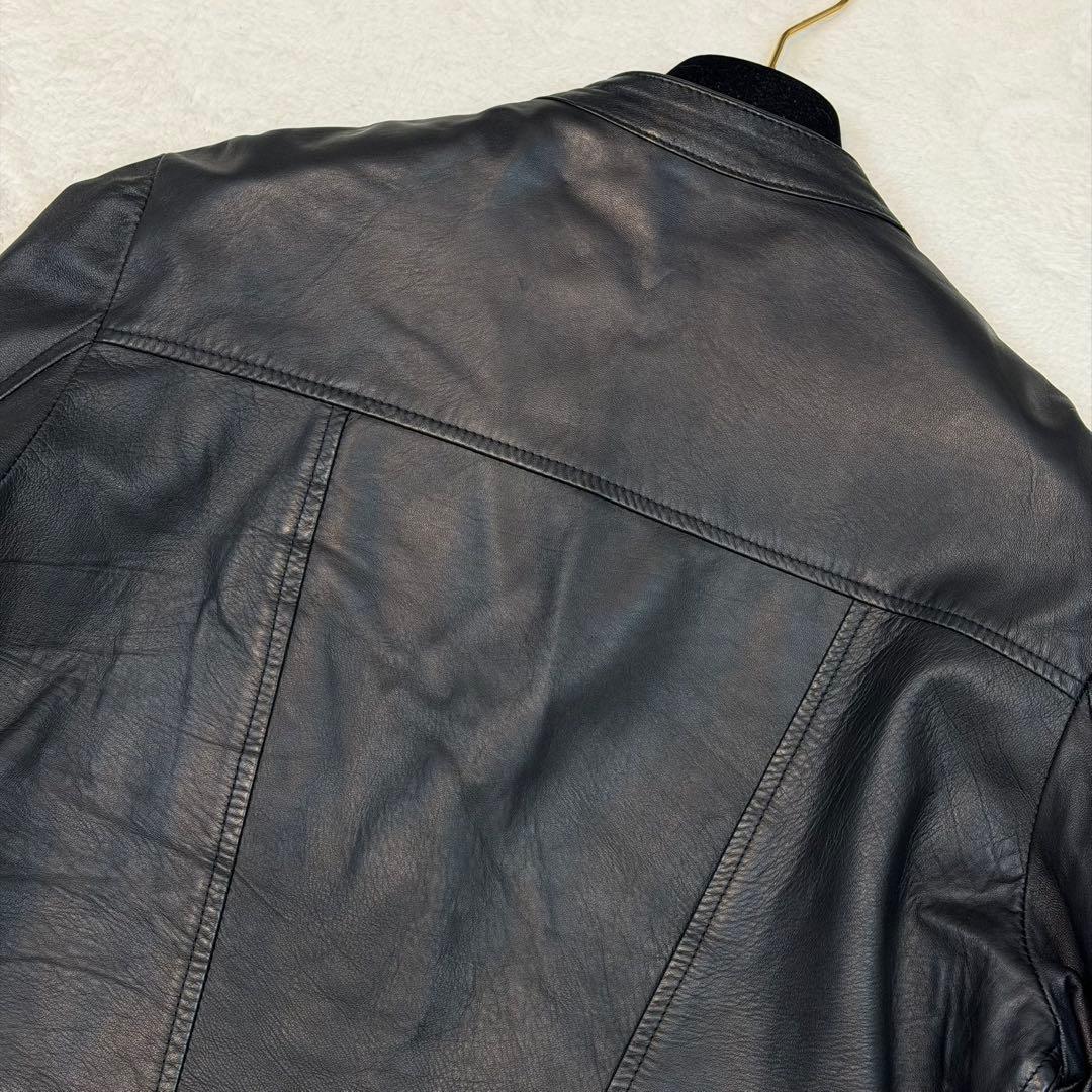 美品 XLサイズ DACUTE ライダースジャケット イタリア製 羊革 wジップ