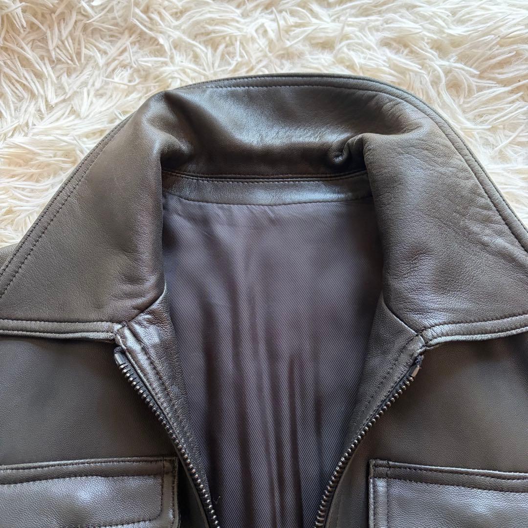 LITHIUM HOMME リチウムオム ラムレザー ライダースジャケット M