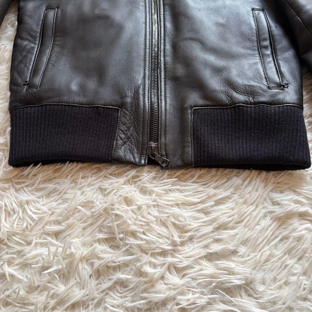 LITHIUM HOMME リチウムオム ラムレザー ライダースジャケット M
