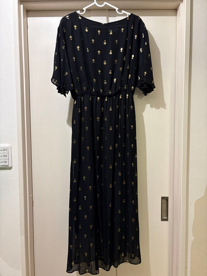 定価27500円　BY DRESS ラメジャカードラッフルスリーブドレス