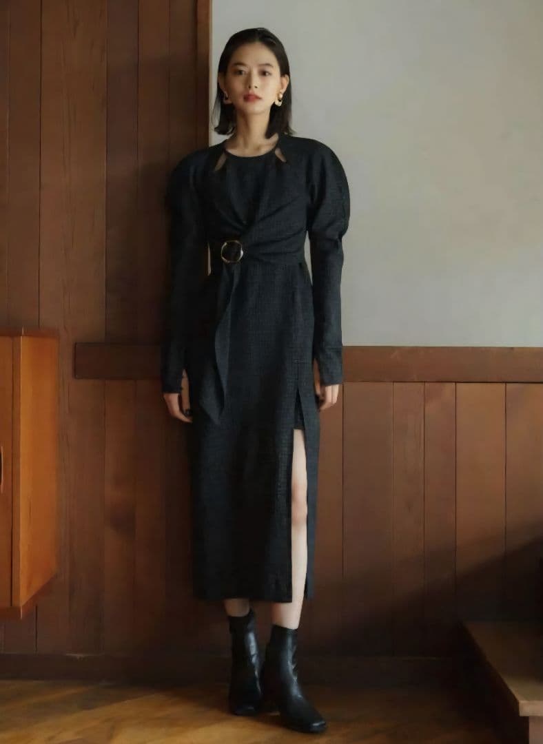 knuth marf クヌースマーフ ツイードロングワンピース Sサイズ 美品
