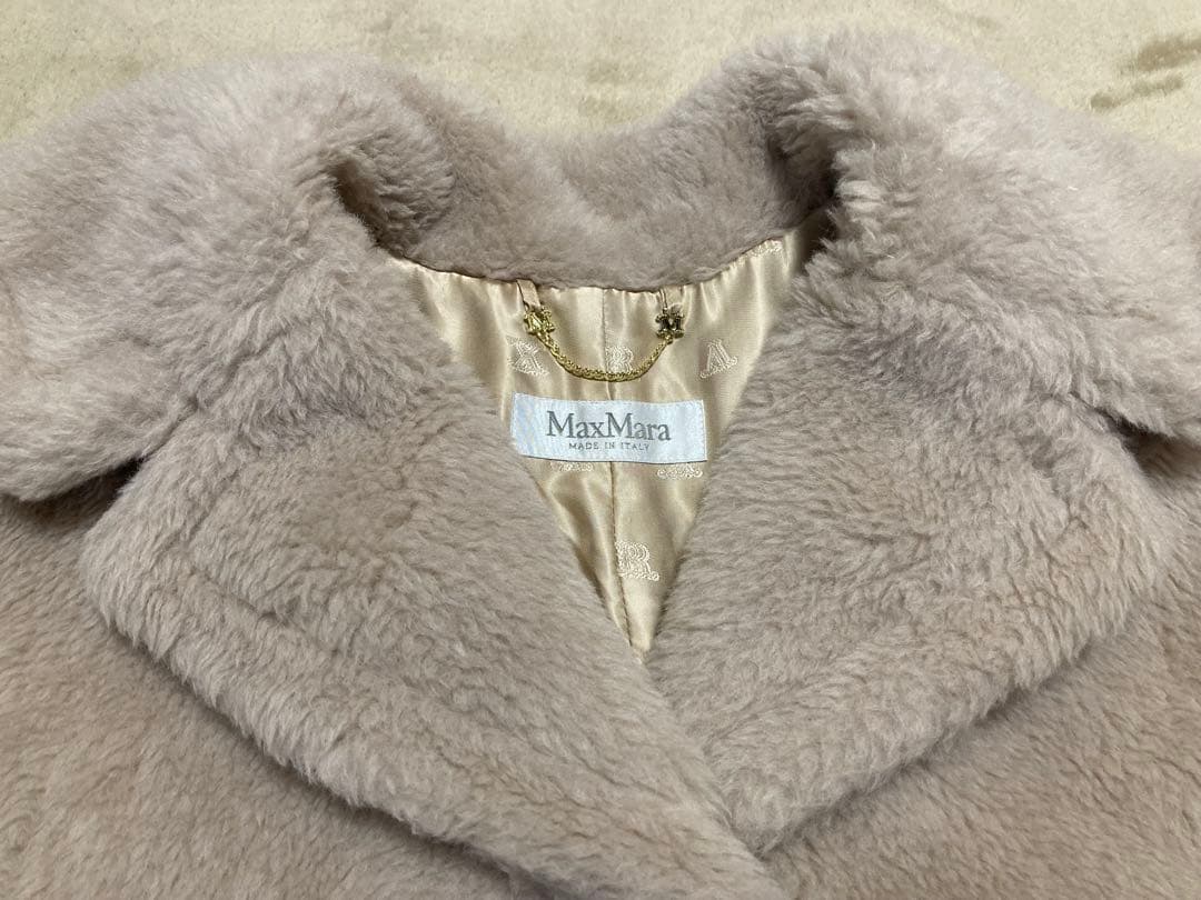 MaxMara ベージュ ポンチョ・ケープコート　マックスマーラ　テディベア