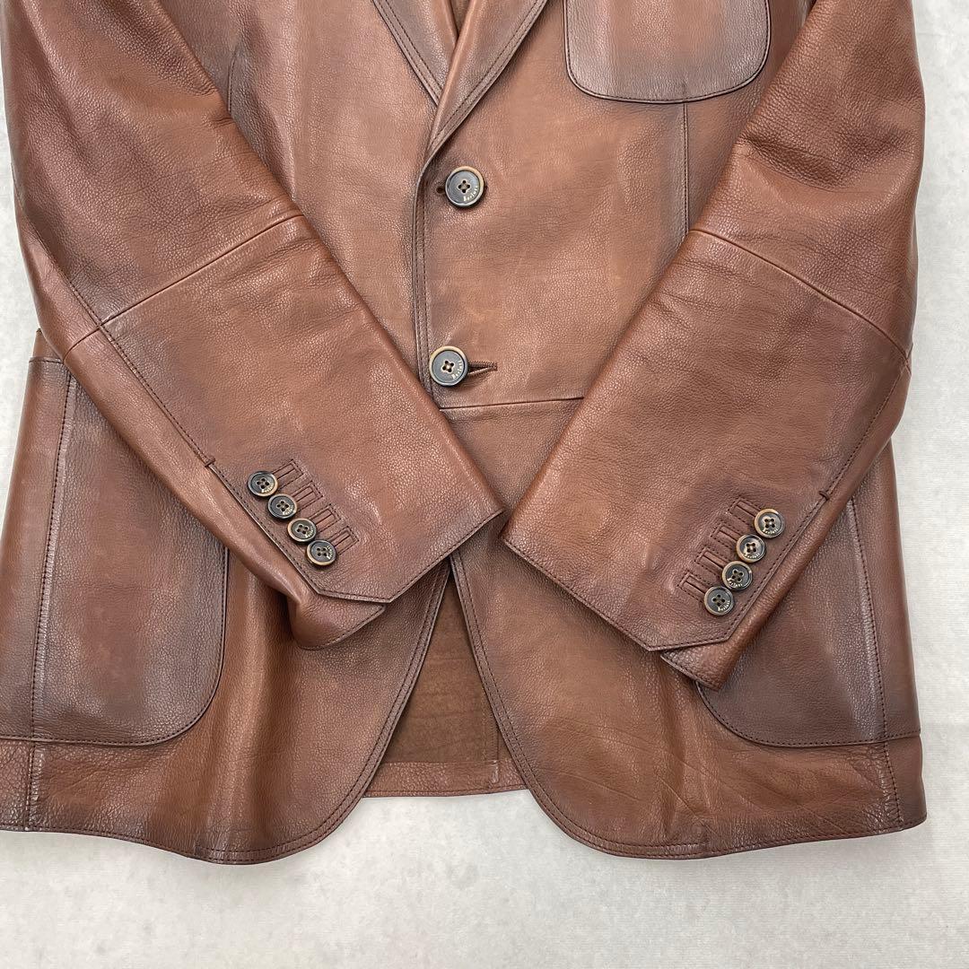 Berluti カーフレザー テーラードジャケット イタリア製 牛革 46