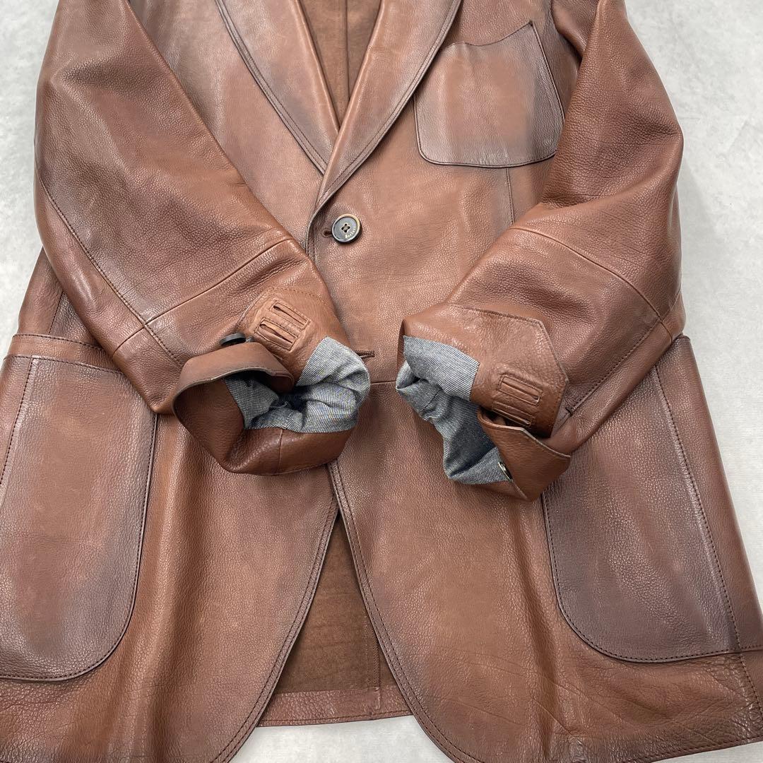 Berluti カーフレザー テーラードジャケット イタリア製 牛革 46