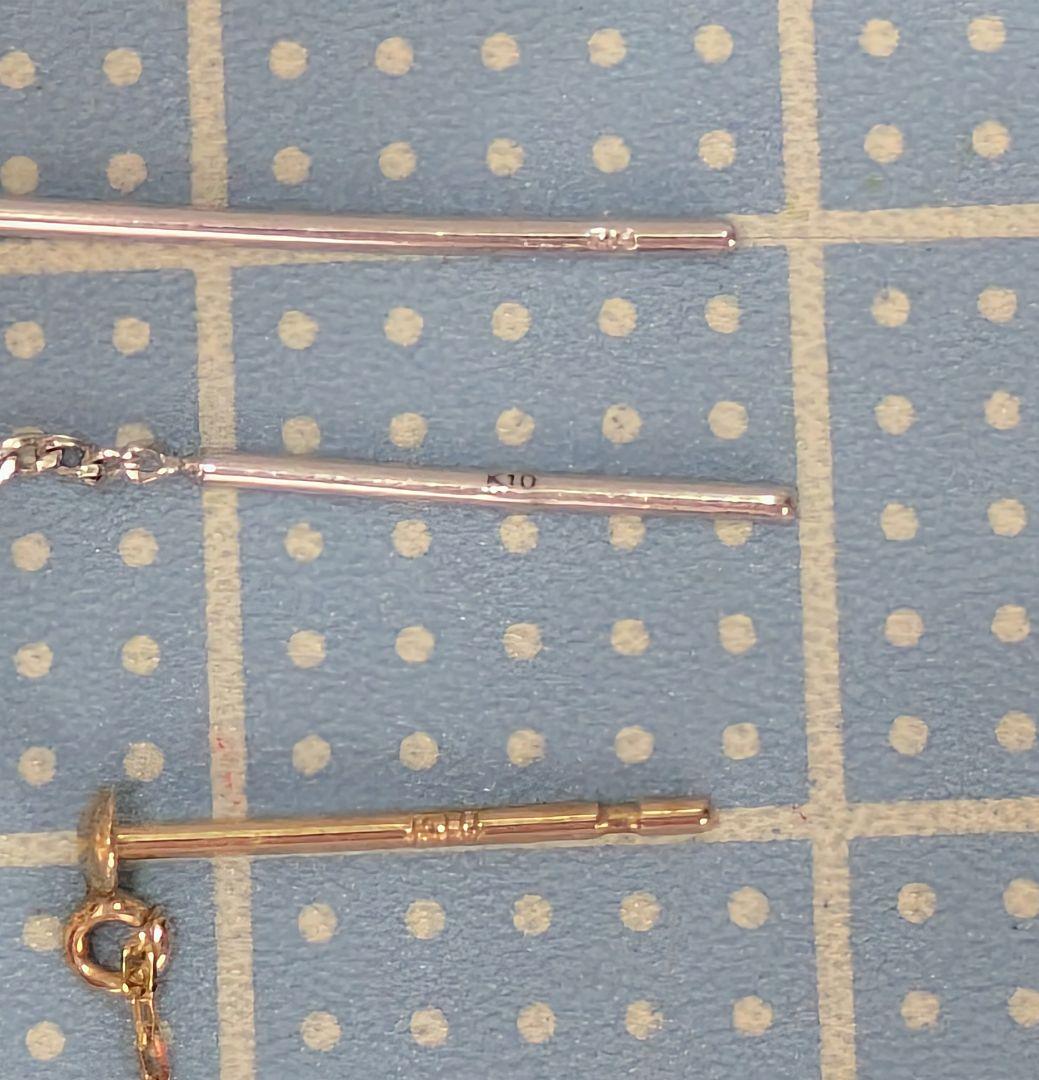 K10刻印　ピアス　片耳用　3種類セット