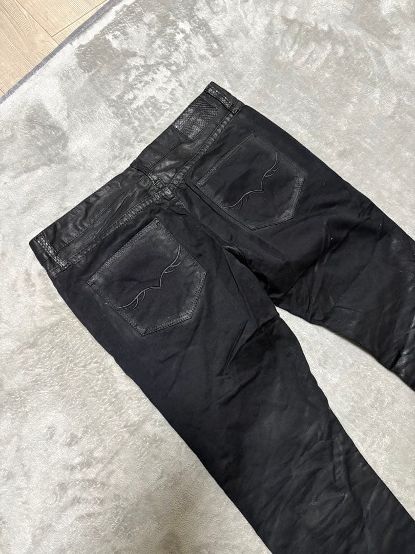 パンツ FUGA Python Oil-Coated Black Denim vkei