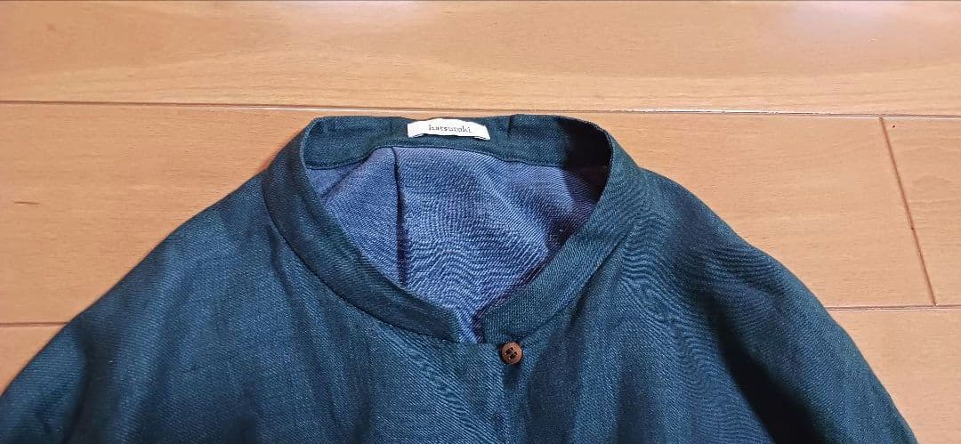美品 ハツトキ 播州織 ワンピース サイズ0 フリーサイズ