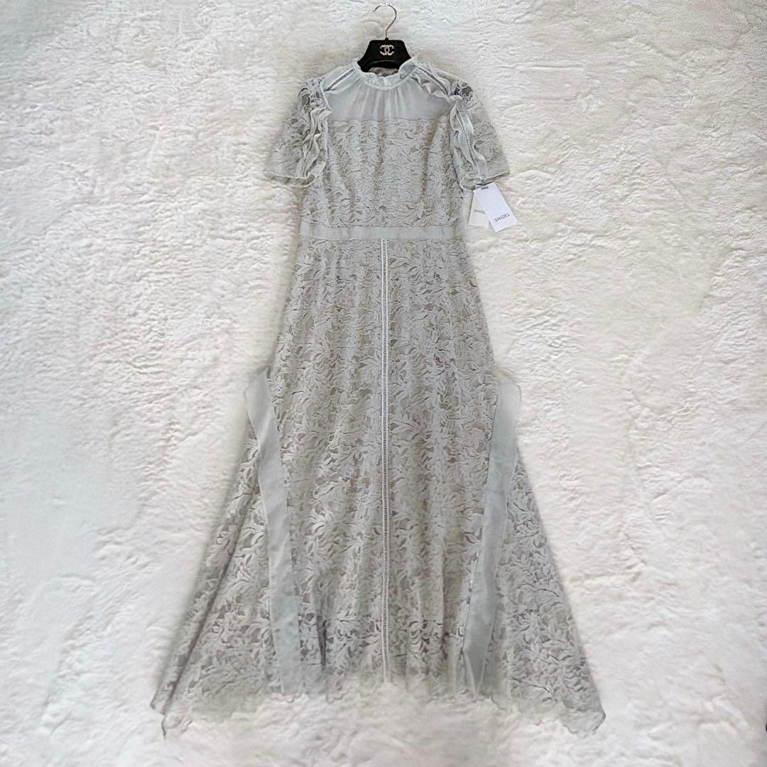 新品タグ付き✨【スナイデル】 シフォンフリルレースドレス リボン ミント 1 M