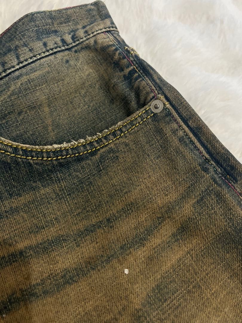 【山川様】00s SWAGGER ダメージ加工デニム W34 ペンキ ＄タグ