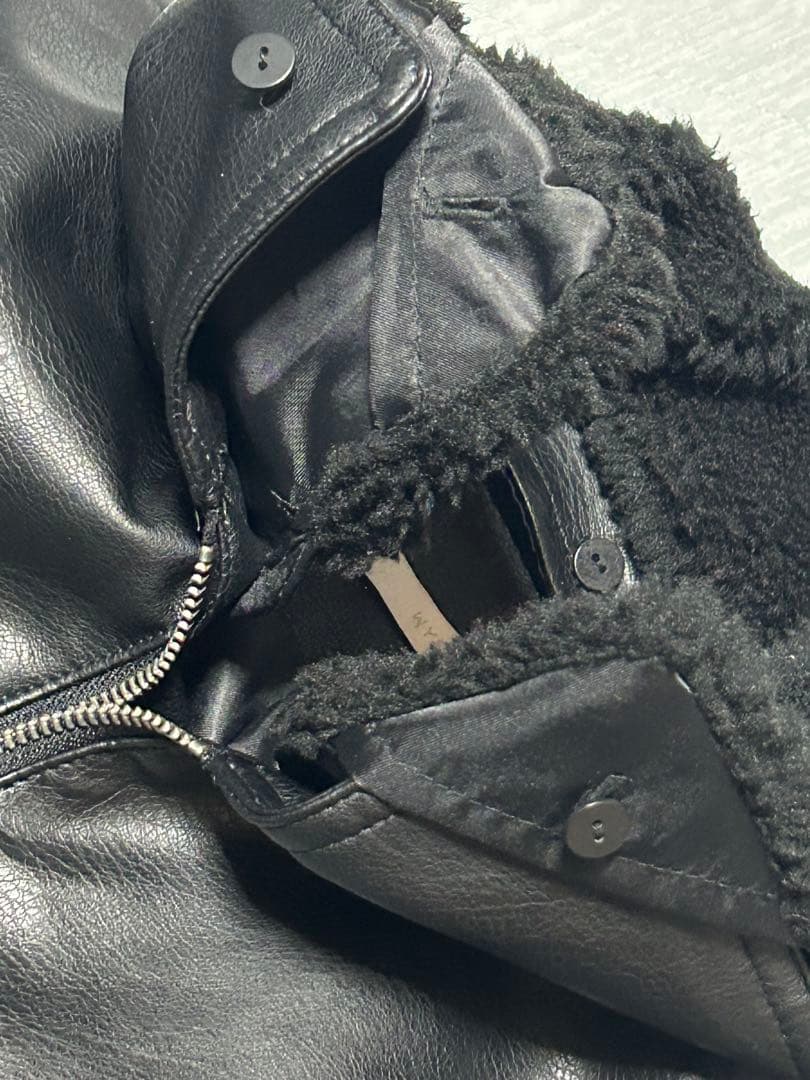 WYM 襟ボア ARTIFICIAL GRAIN FLIGHT BLOUSON