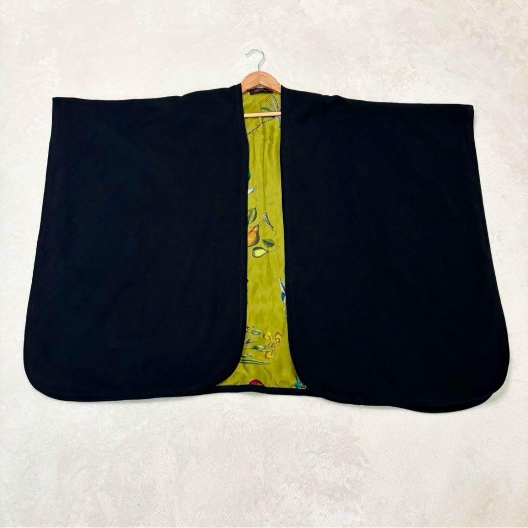 美品✨ CABaN キャバン 羽織 ボタニカル シルク100% リバーシブル