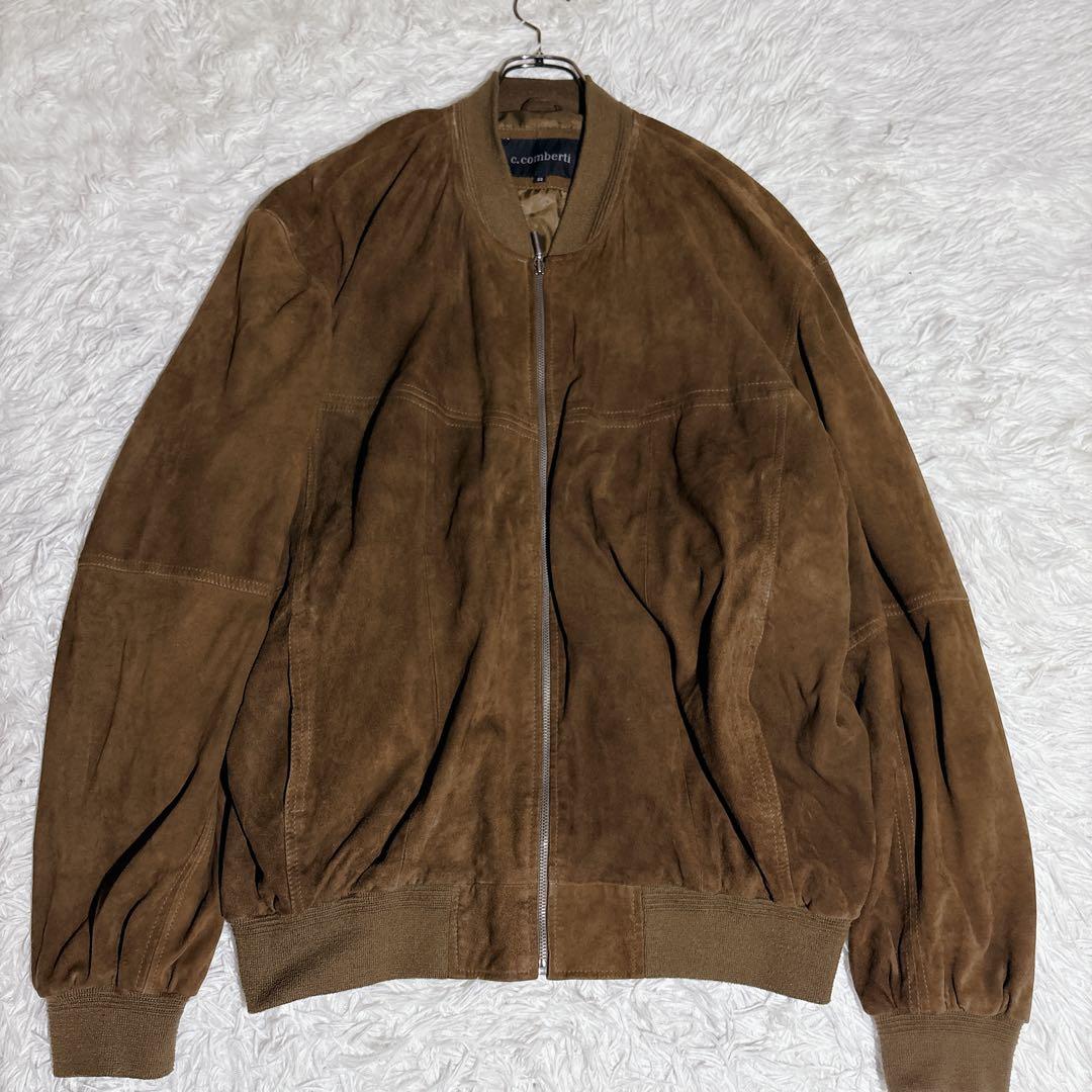 c.comberti スエード レザー ジャケット XXL相当 本革 ブラウン