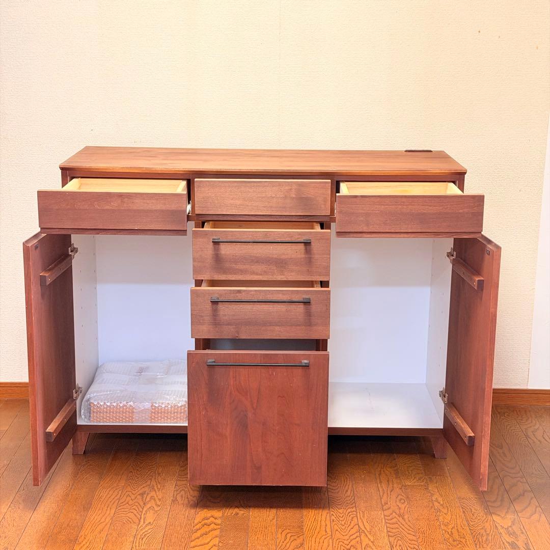 【日本製】今村家具工芸 キッチンカウンター 120 ピュアWN（天然木・完成品）