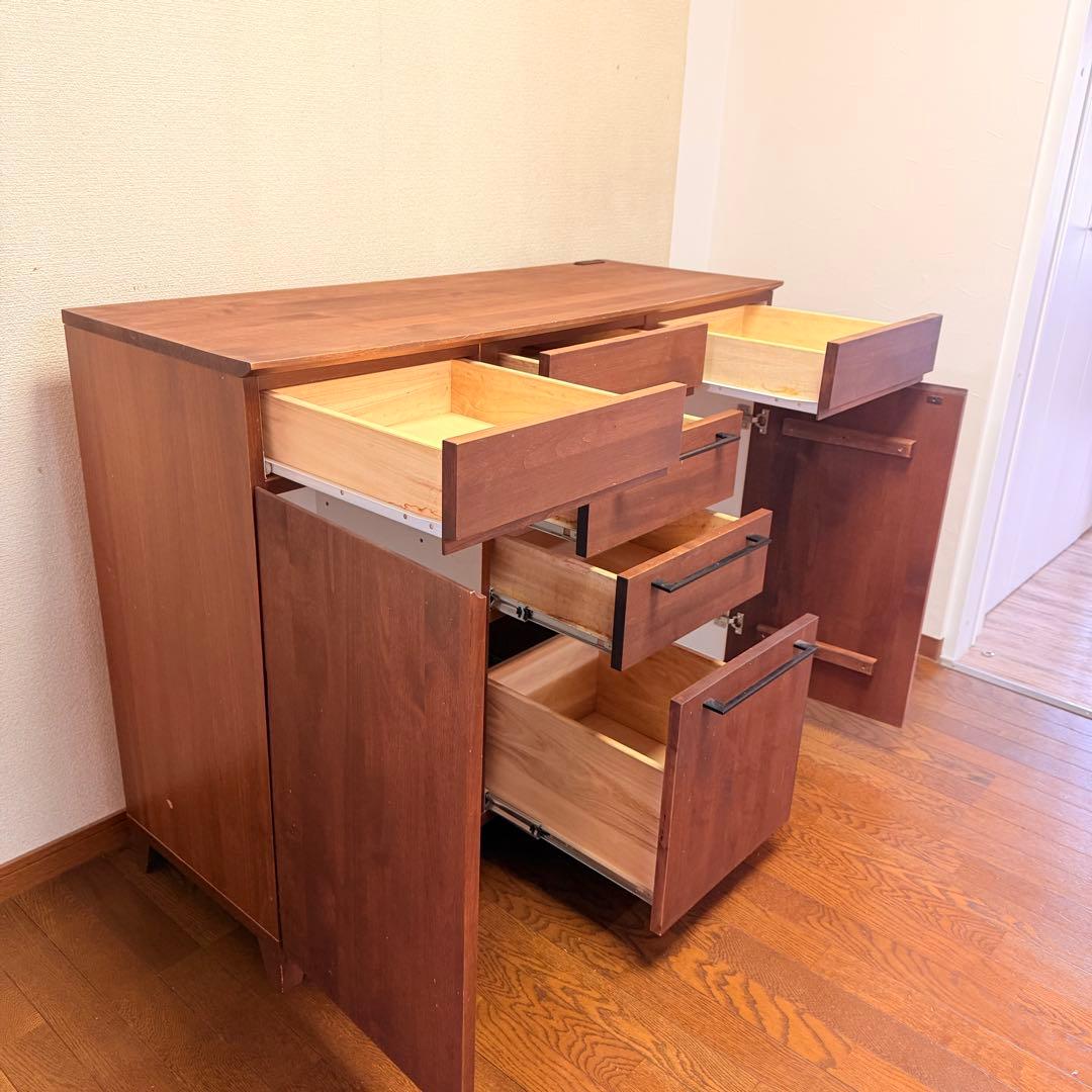 【日本製】今村家具工芸 キッチンカウンター 120 ピュアWN（天然木・完成品）