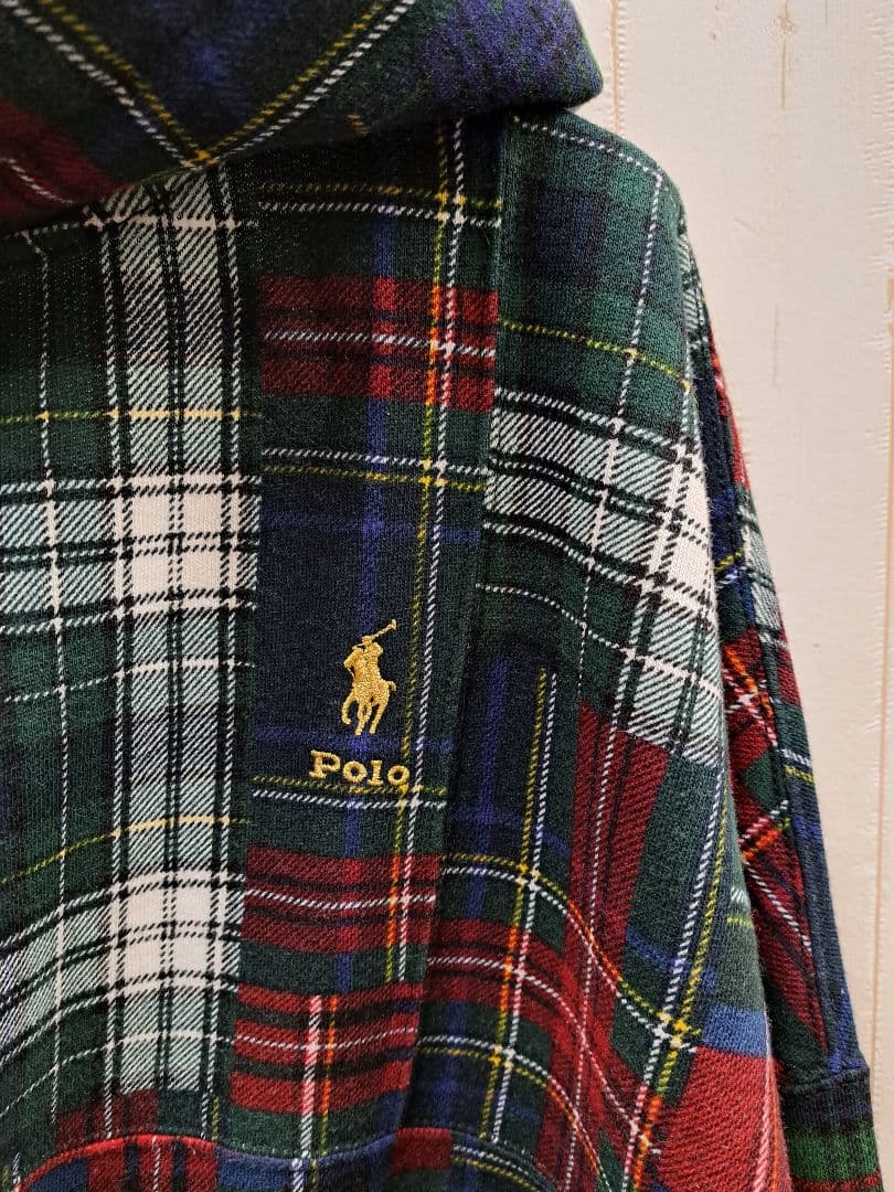 POLO RALPH LAUREN パッチワーク スウェットパーカー