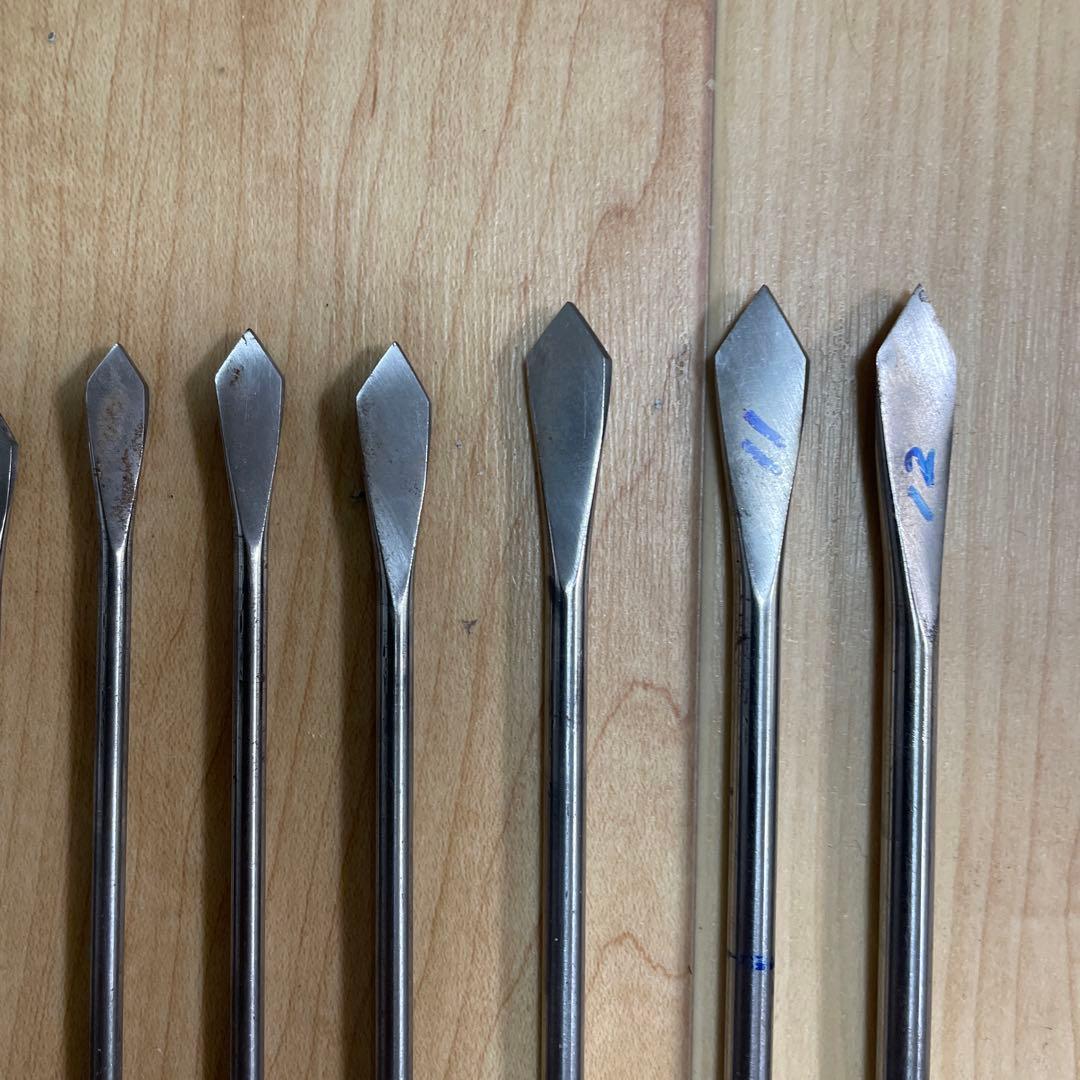 和竿製作工具 収め用剣先きり12本セット