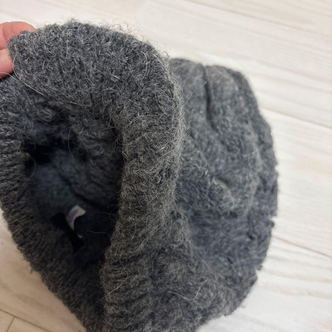 CA4LA カシラ ニット帽 グレー 日本製　オーバー　ゆったり　つば　美品