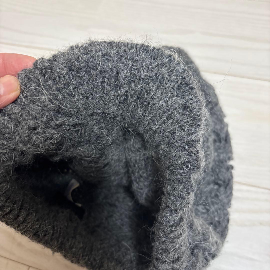 CA4LA カシラ ニット帽 グレー 日本製　オーバー　ゆったり　つば　美品