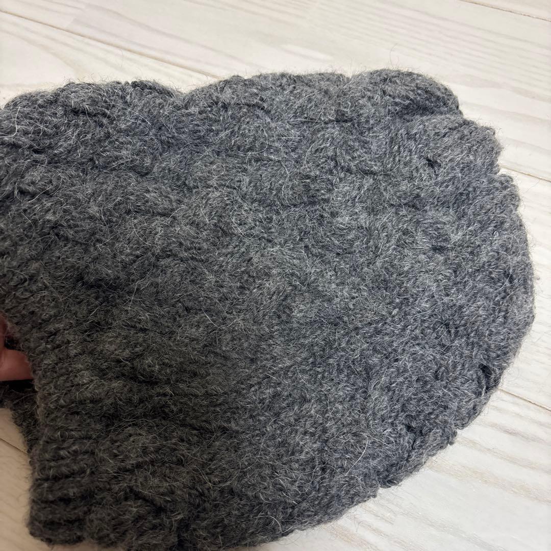 CA4LA カシラ ニット帽 グレー 日本製　オーバー　ゆったり　つば　美品