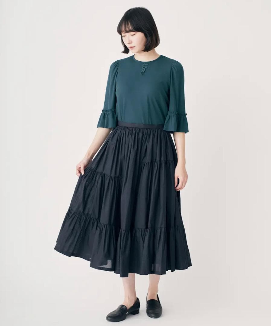 【完売品】ミナペルホネン 25ss la paix ギャザースリーブプルオーバー