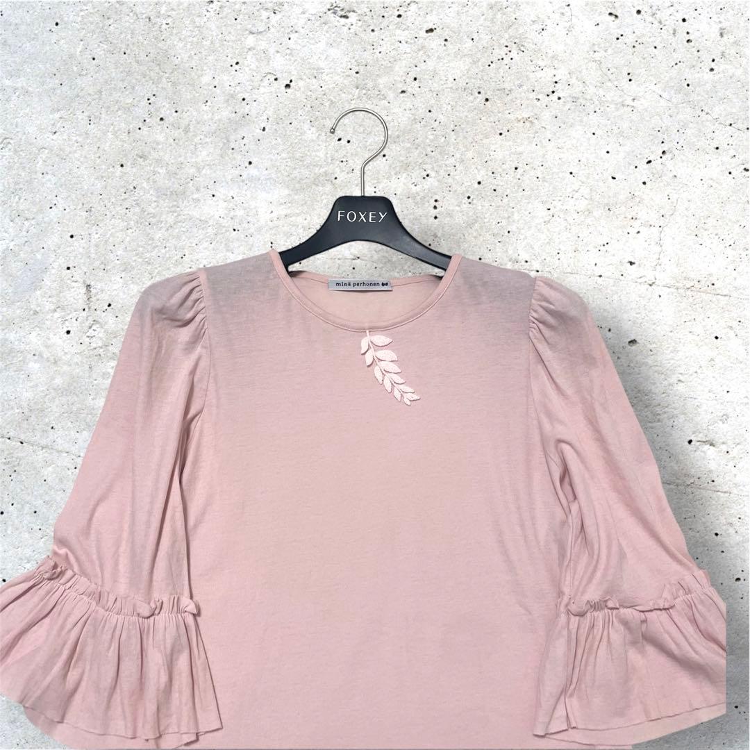 【完売品】ミナペルホネン 25ss la paix ギャザースリーブプルオーバー