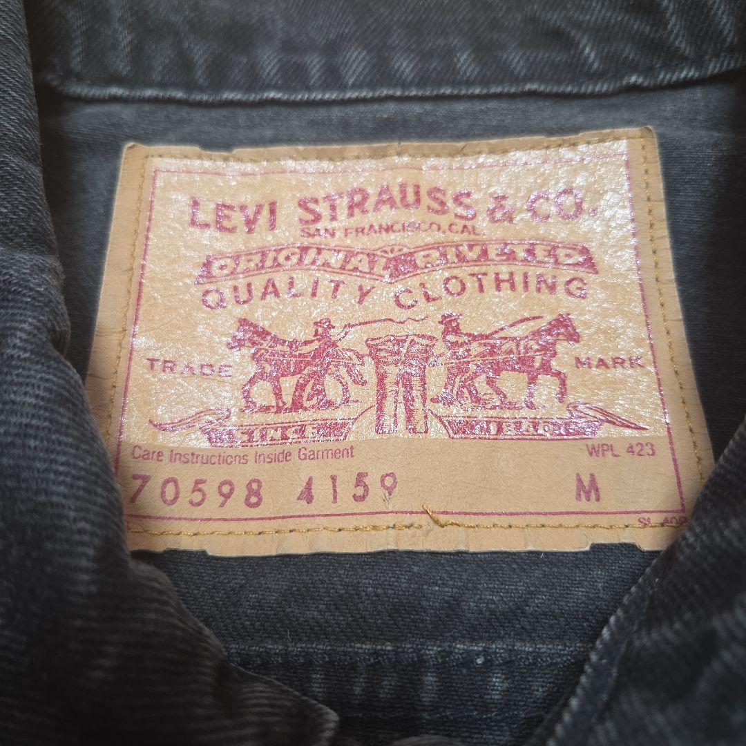 90s Levi's　ブラックデニムジャケット　70598 デカパッチ