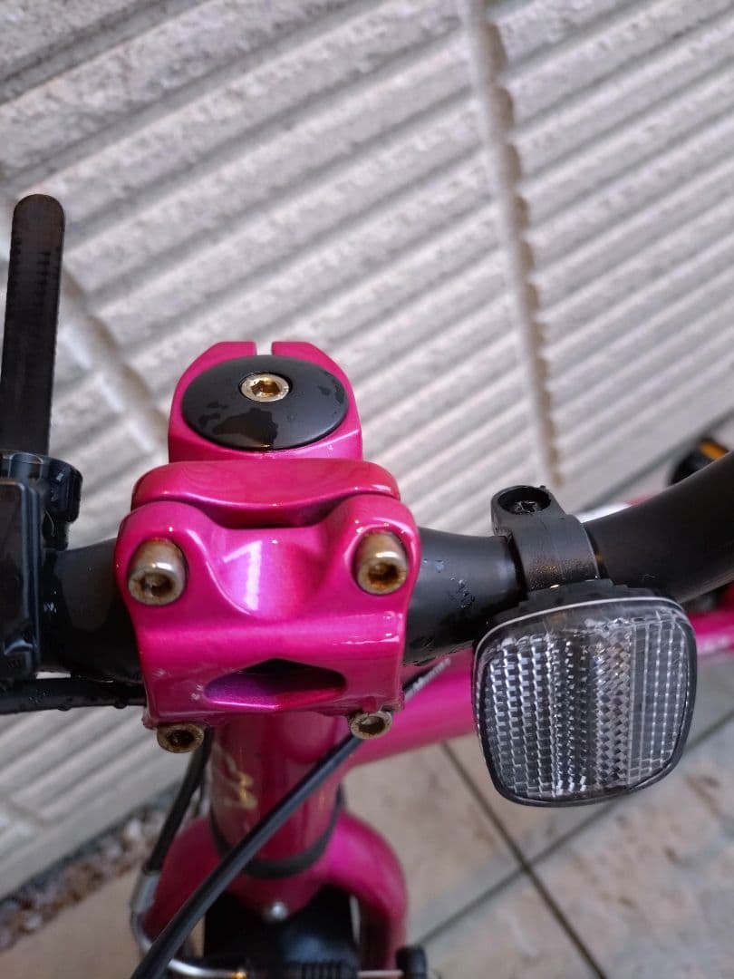 ヨシバサイクル 子供用自転車 18インチ ピンク　水よけオプション付　補助輪有