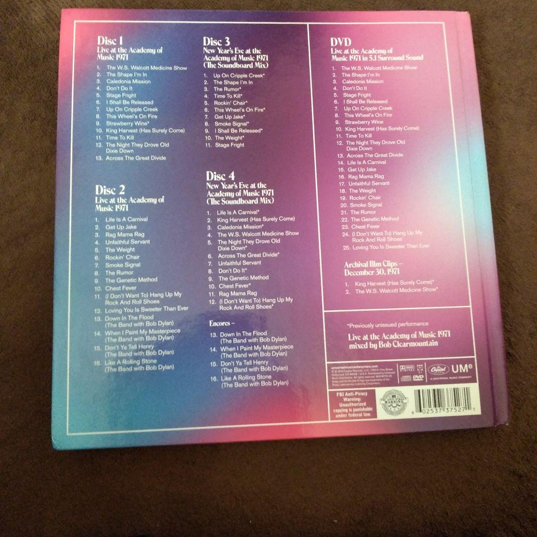 The Band ライブアット　アカデミーオブミュージック1971　SDX輸入版