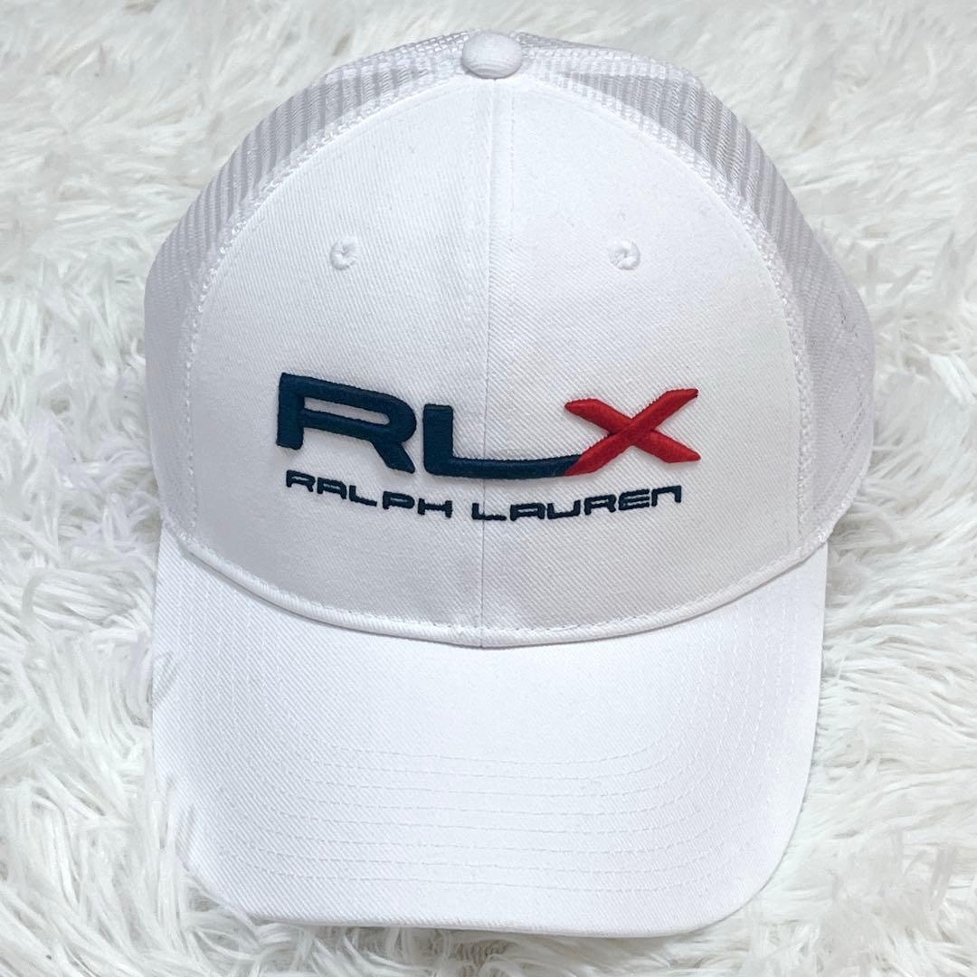 美品✨ラルフローレンRLX 現行QRタグ ゴルフキャップ ホワイト 正規品