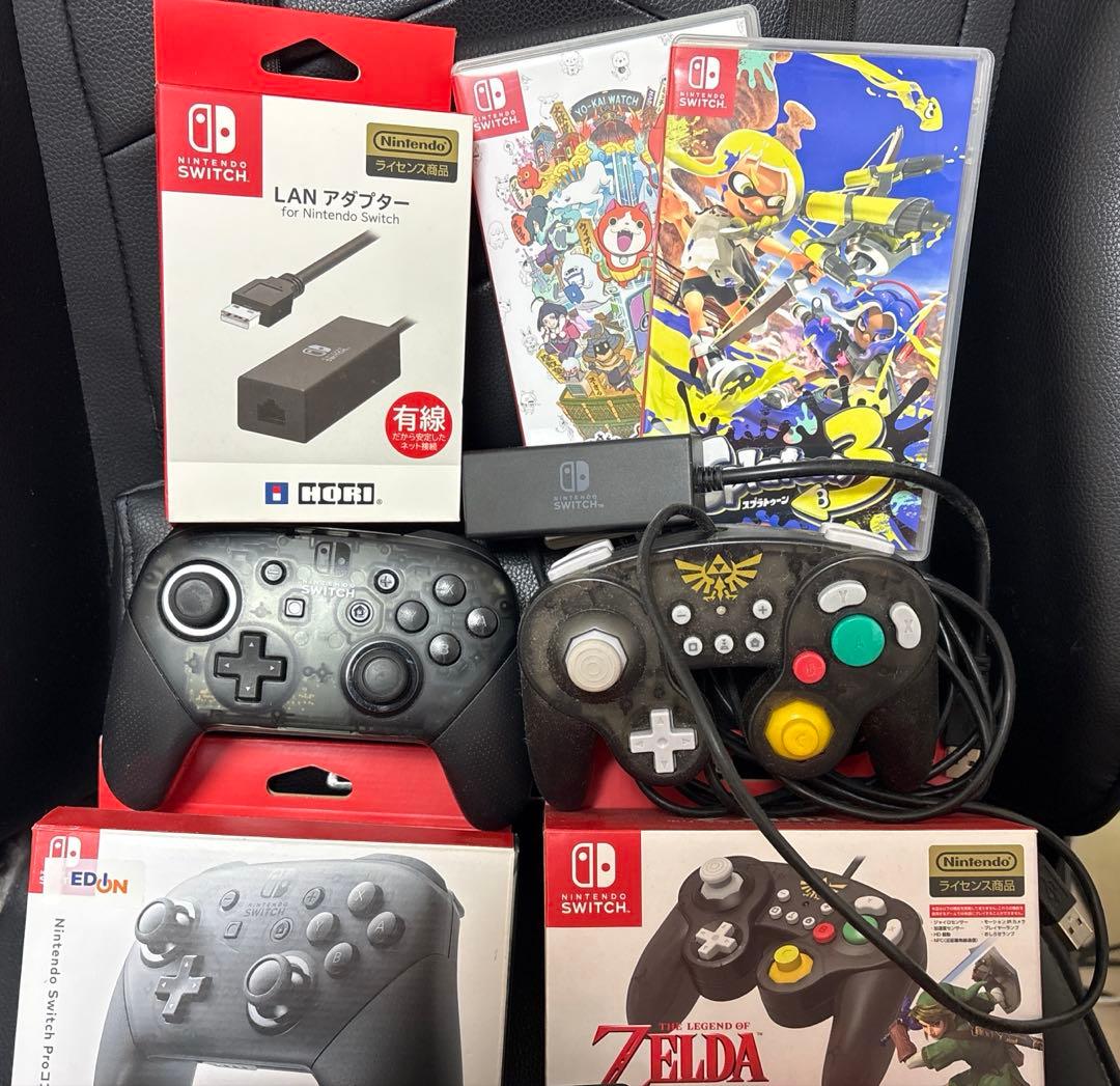 任天堂Switch 本体　プロコン　ホリコン　有線LANアダプター　備品あり