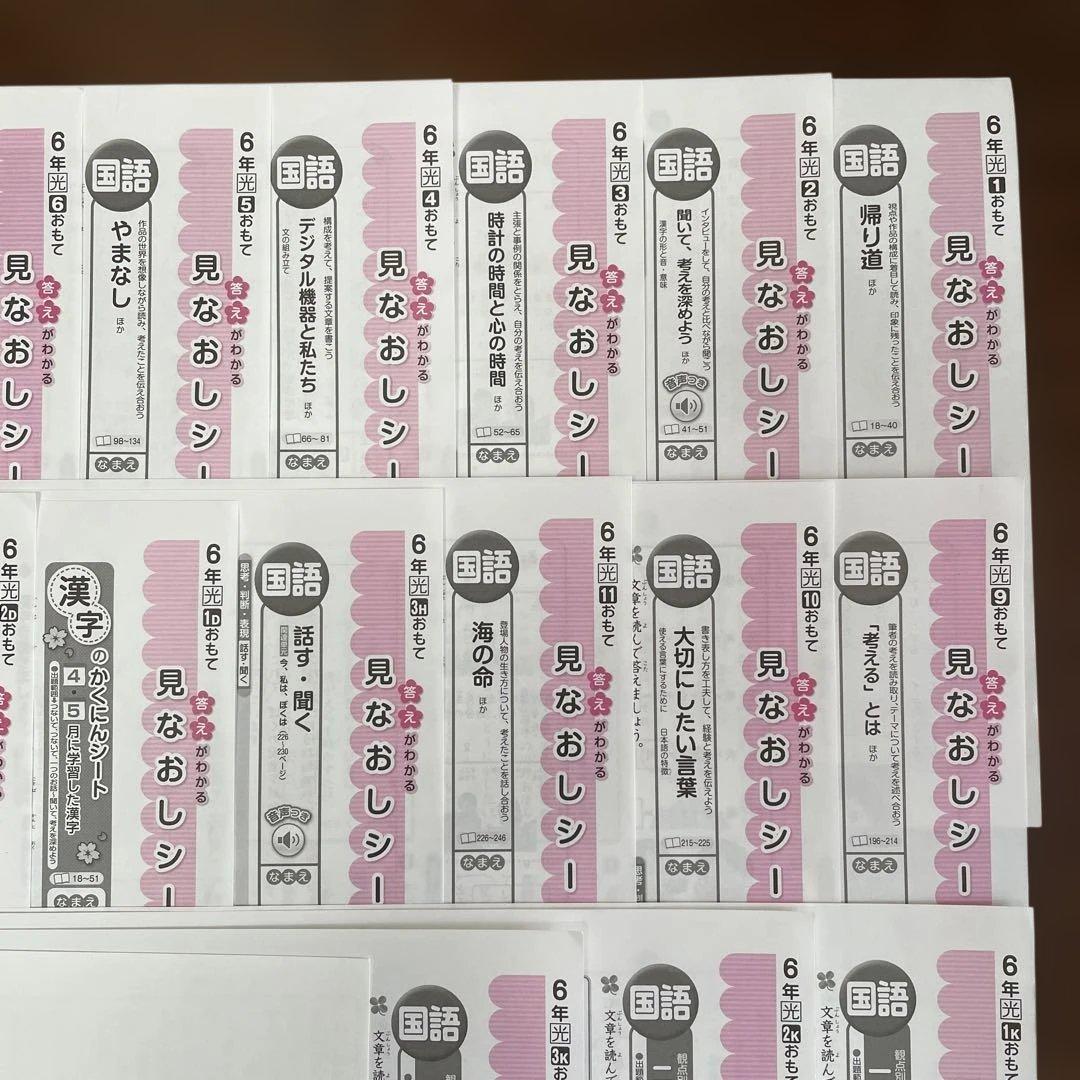 【最新版】小学6年　国語　テスト　答え令和7年度　１年分