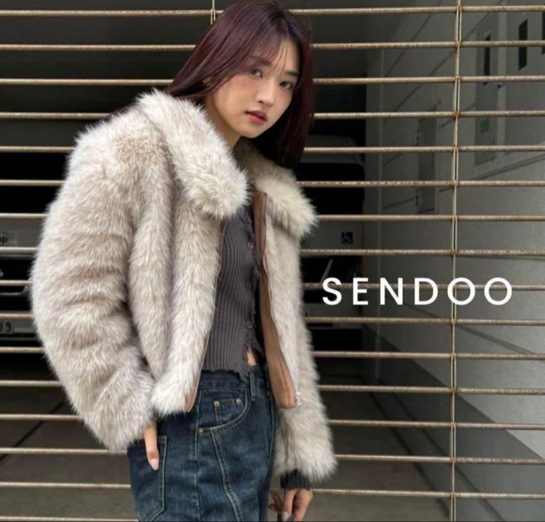 【新品未使用】SENDOO ファーカラージャケット