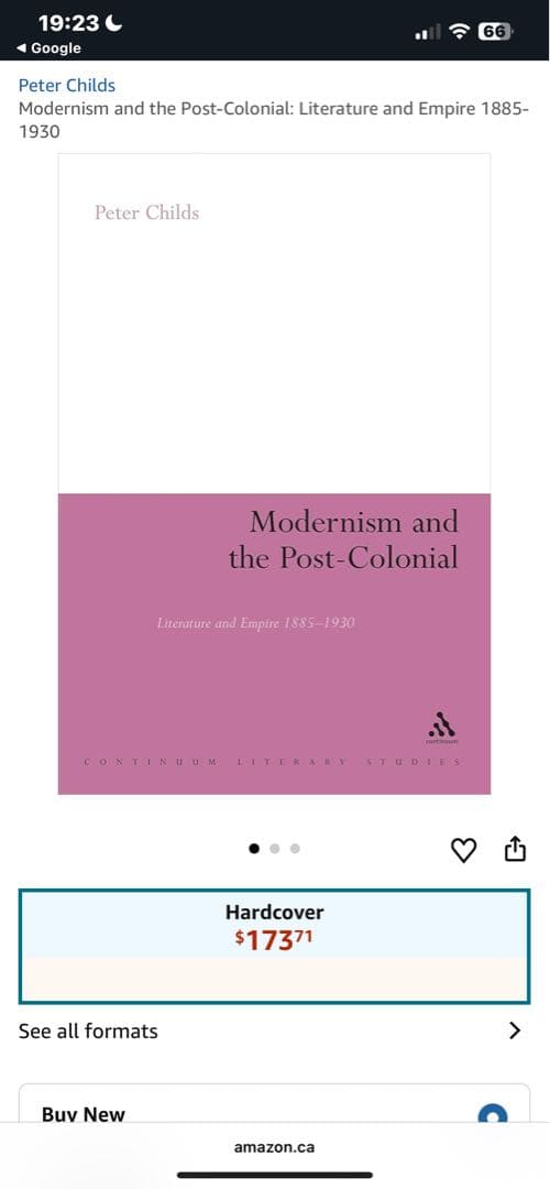 洋書 Modernism and the Post-Colonial