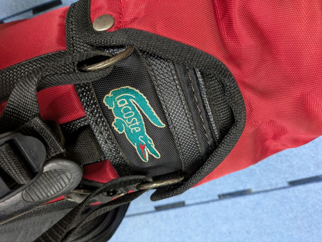 LACOSTE レッド ゴルフバッグ　希少