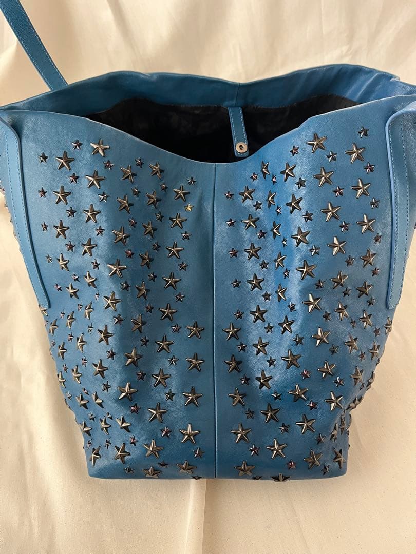 Jimmy Choo ジミーチュウ ピムリコ スタースタッズ トートバッグ 青