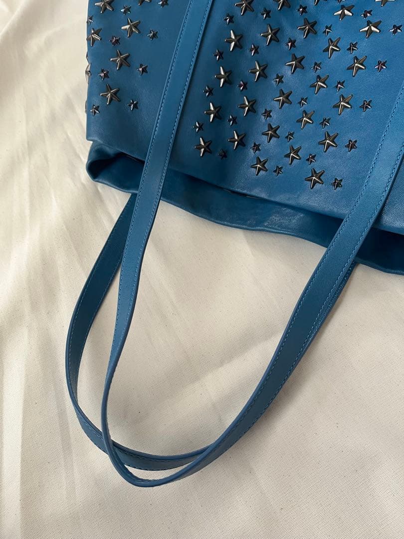 Jimmy Choo ジミーチュウ ピムリコ スタースタッズ トートバッグ 青