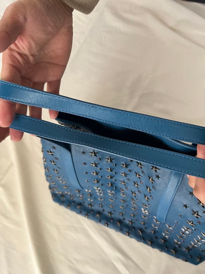 Jimmy Choo ジミーチュウ ピムリコ スタースタッズ トートバッグ 青