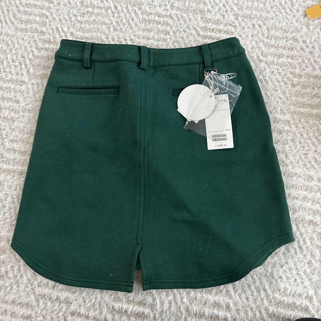 ビームスゴルフbeamsgolfスカート未使用品タグLレディース緑グリーン