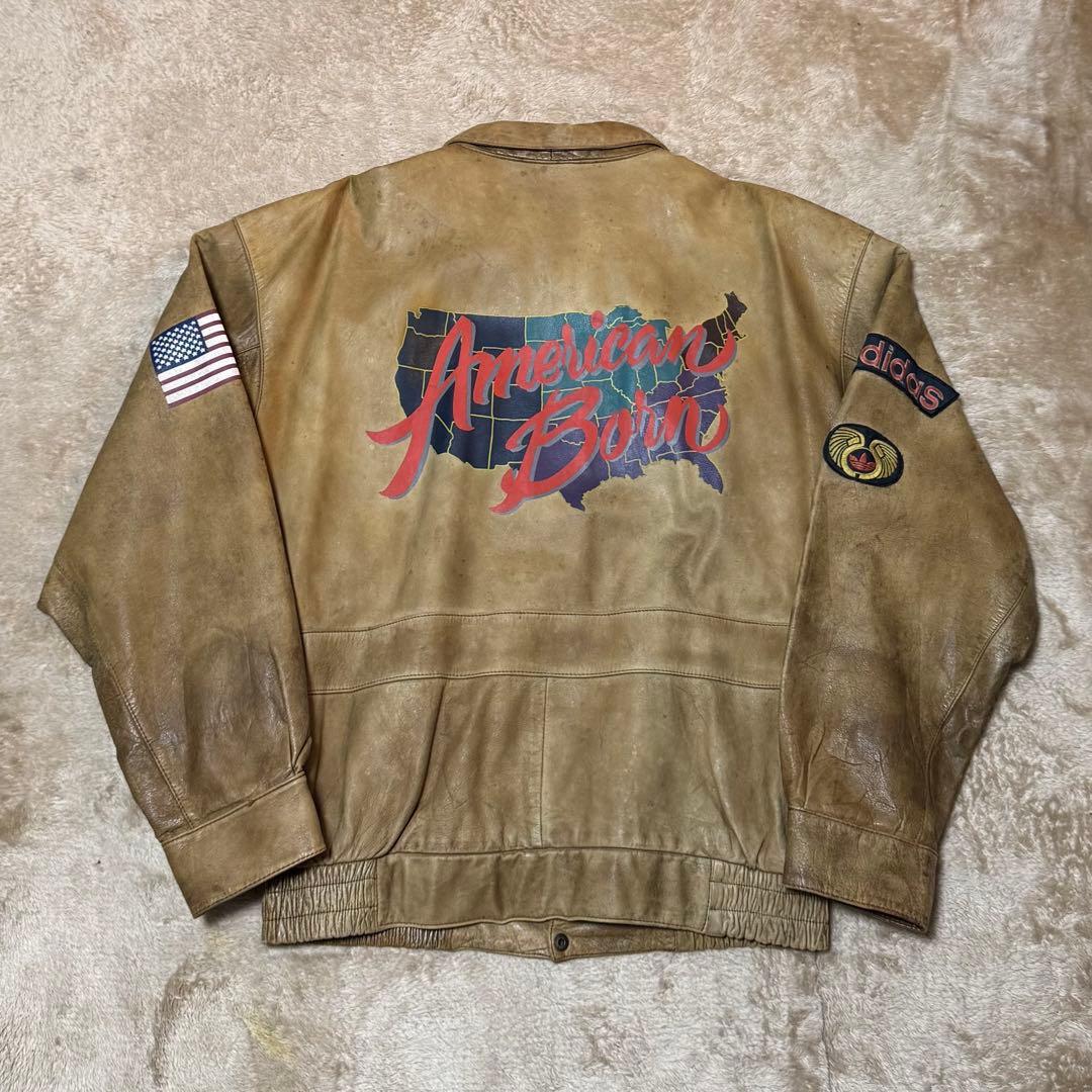 adidas 90s vintage レザージャケット