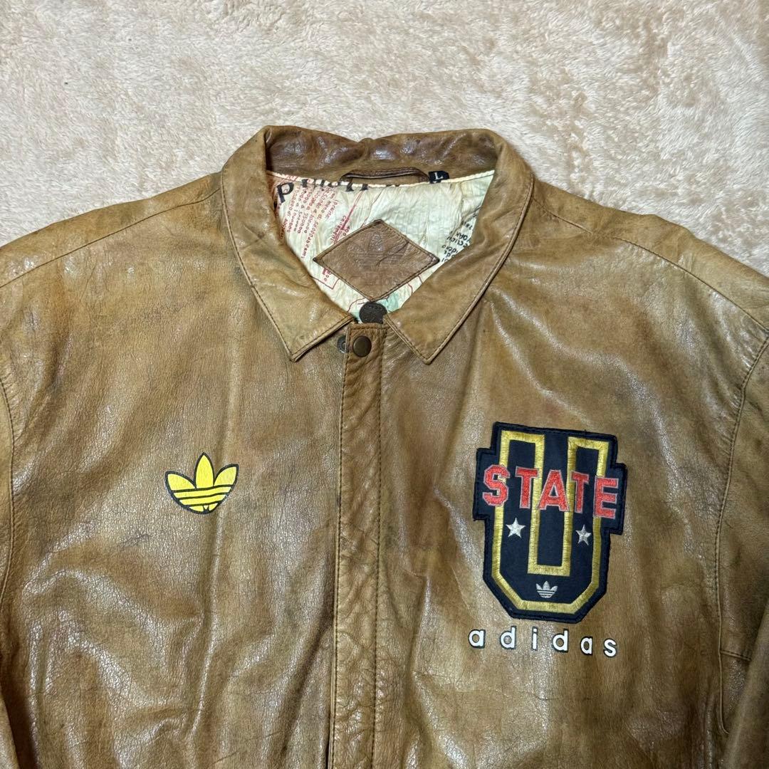 adidas 90s vintage レザージャケット