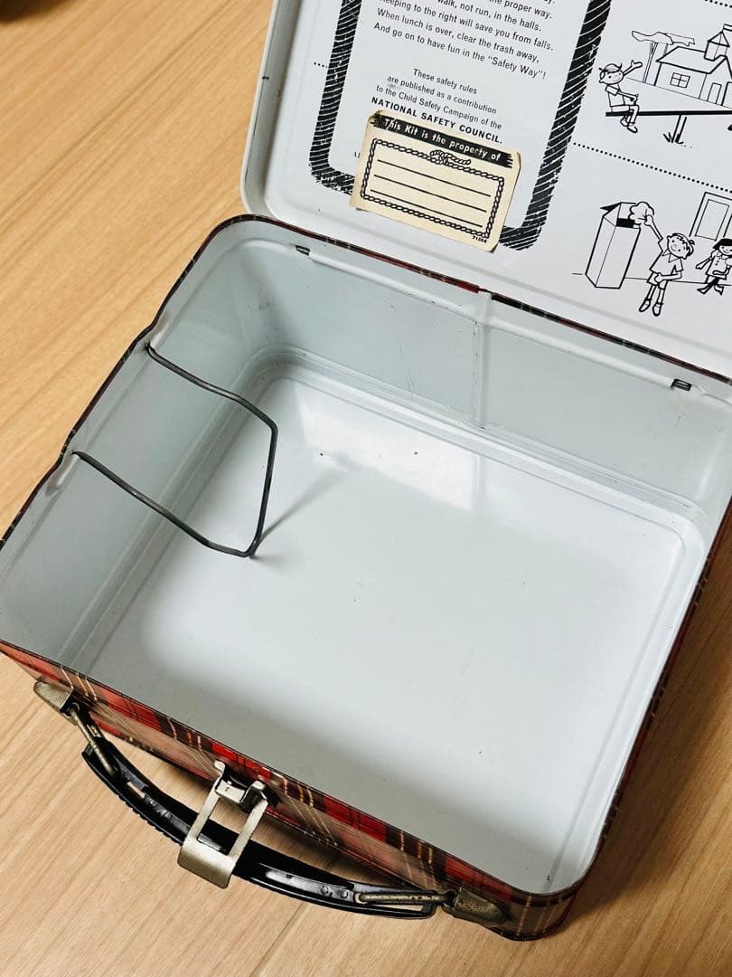 アラジン　レトロ タータンチェック 小物入れ アラディン社製
