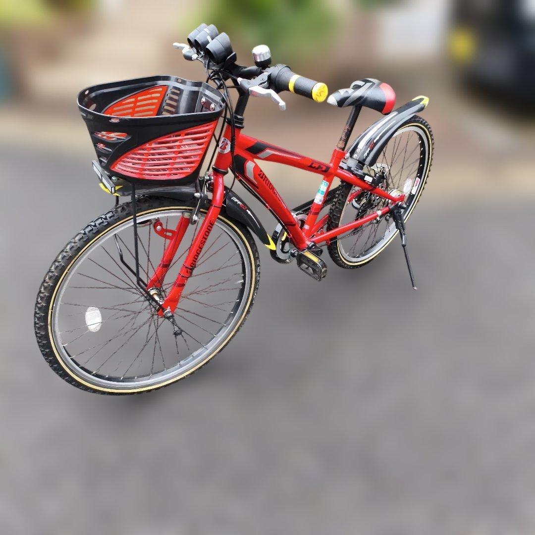 topo様限定★直接受渡★BRIDGESTONE キッズサイクル 赤 24インチ