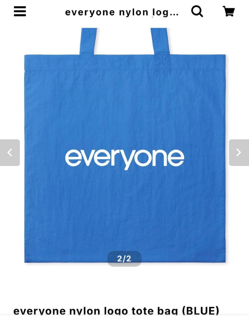 everyone ナイロントートバッグ nylon logo tote bag