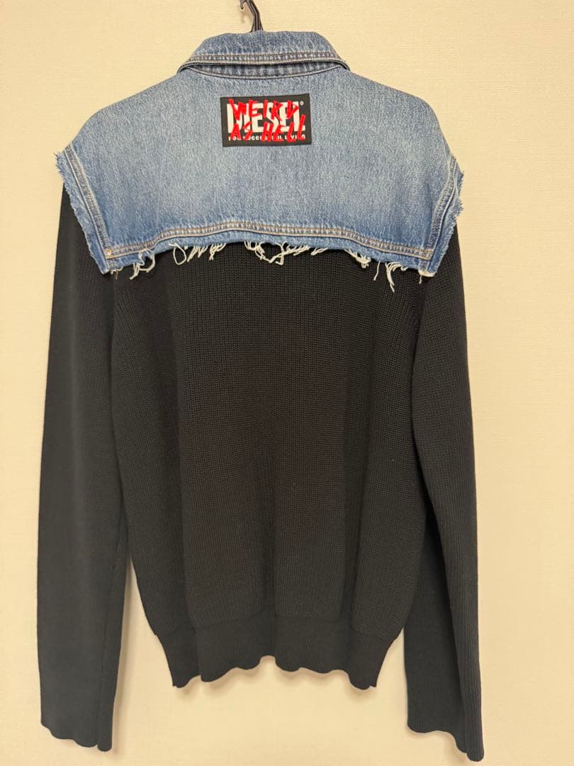 【美品】DIESEL K-BAZ デニムニットジャケット