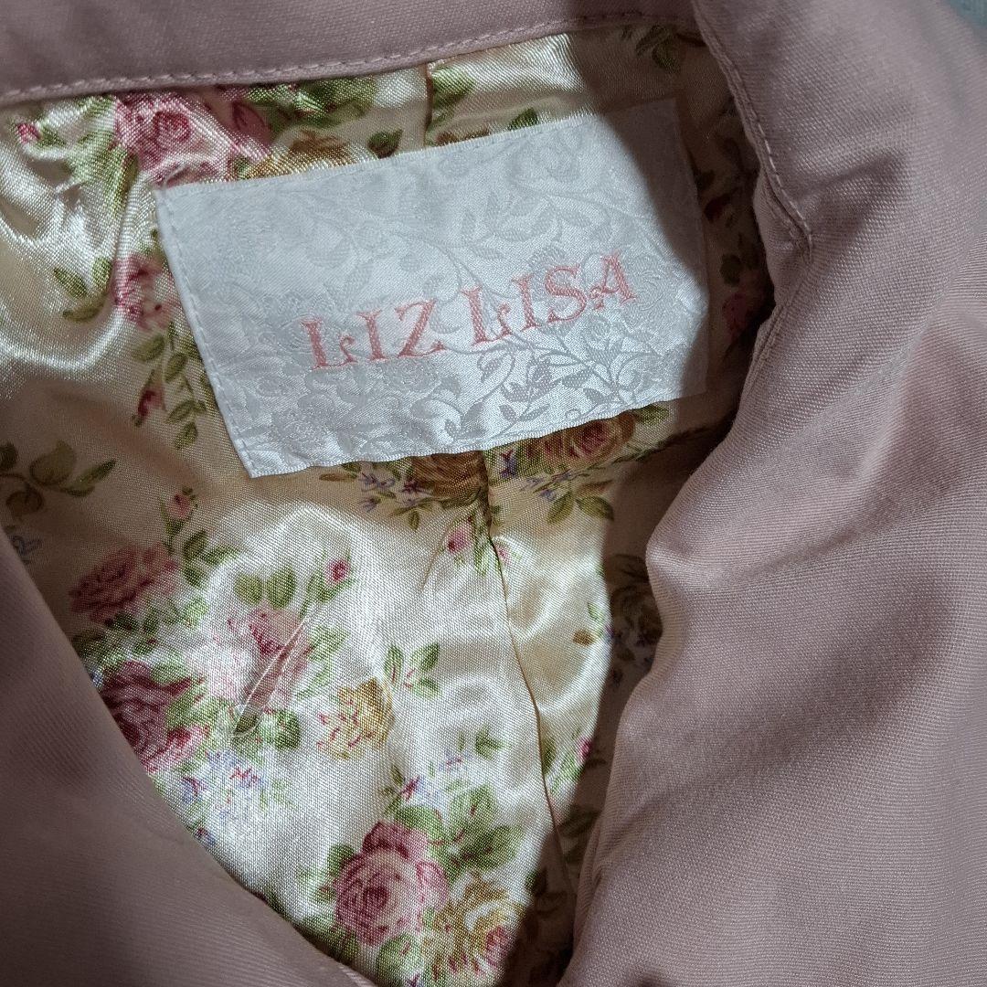 LIZ LISA フリル付きピンクケープコート　ポンチョ　ケープ　平成